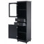 Grande armoire 63 pouces Bransford avec portes en verre, tablettes réglables et deux tiroirs pour une présentation et une organisation élégantes.-521189820