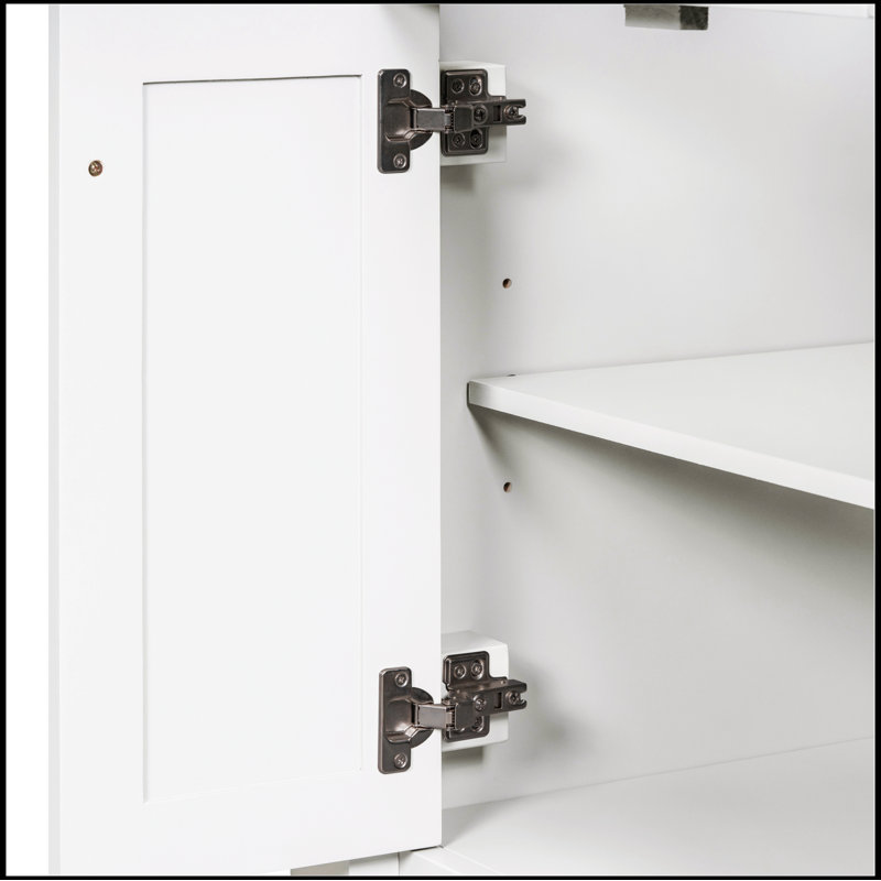 Meuble-lavabo 24 po avec lavabo supérieur, meuble de rangement moderne à 2 niveaux