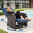 Arcturus Patio Recliner Swivel Chair With Adjustable Backrest & Footrest, All-Weather Outdoor Chaise Lounge Chair-1312670636-1312670625