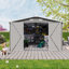 Spacieuse remise en métal pour la cour arrière | Design moderne et utilitaire durable | Parfait pour le rangement ou l'espace de travail
