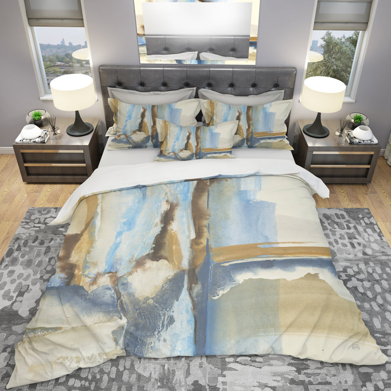 River Run II - Ensemble de housse de couette moderne et contemporain - Microfibre de polyester