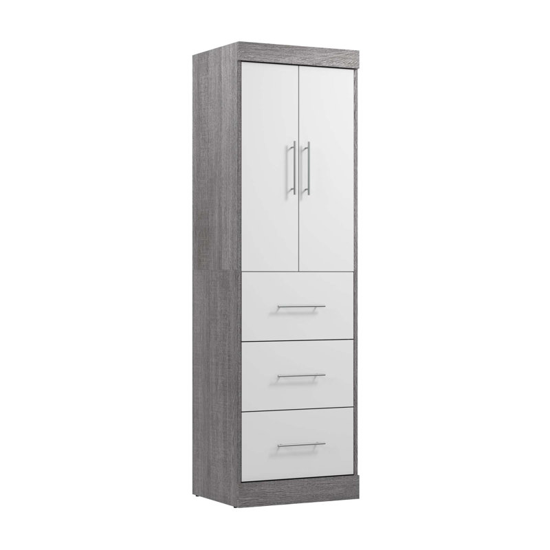 Tymiesha 25'' Walk-In Tower, Bark Gray and White
