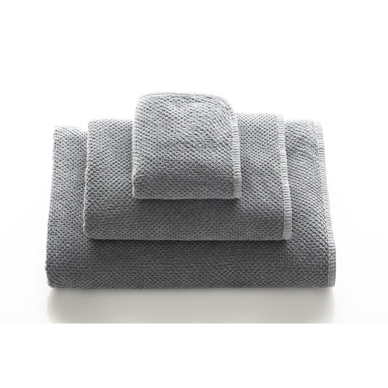 Bee Waffle Bath Towel, Petrol, Washcloth 1-Pack