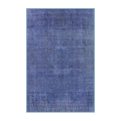 Tapis bleu/gris