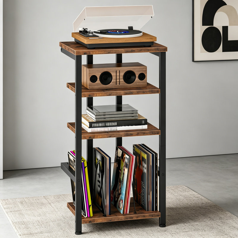 Metal,Manufactured Wood 76cm H Media Shelves