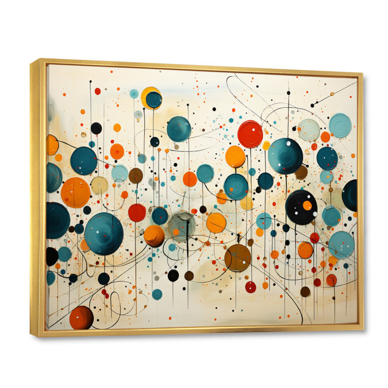 «Green Green Beige Mid Century Abstract Retro IV - Abstract Midcentury Large, art mural», H 34 po x l 44 po, Doré