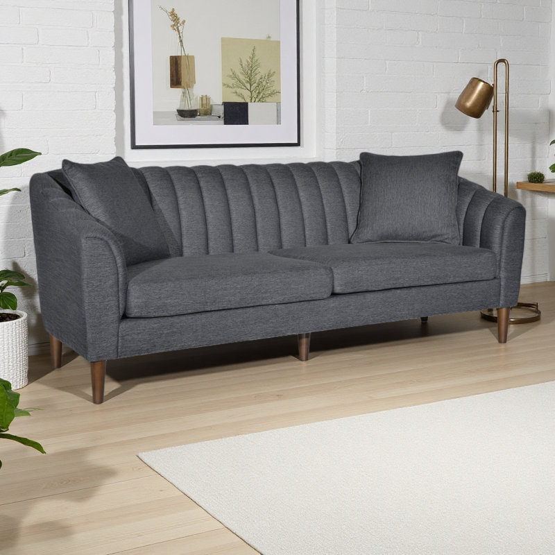Canapé 3 places, Tissu gris anthracite