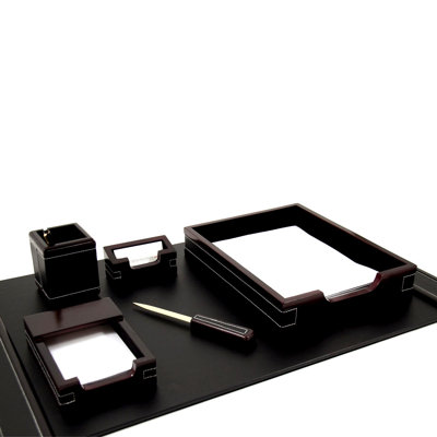 Authement Leather Desk Organizer Set
