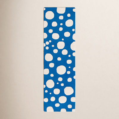 Camey Blue Ivory Hand-Woven Rug