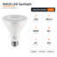 Ampoules DEL PAR30 Euri Lighting, 10 W, 900 lm, équivalent 75 W, 3000 K, culot E26, dimmables, homologuées CEC/JA8/UL, ensemble de 2-136850086
