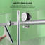 Porte de douche coulissante simple sans cadre de 60 po x H 76 po H-112704622