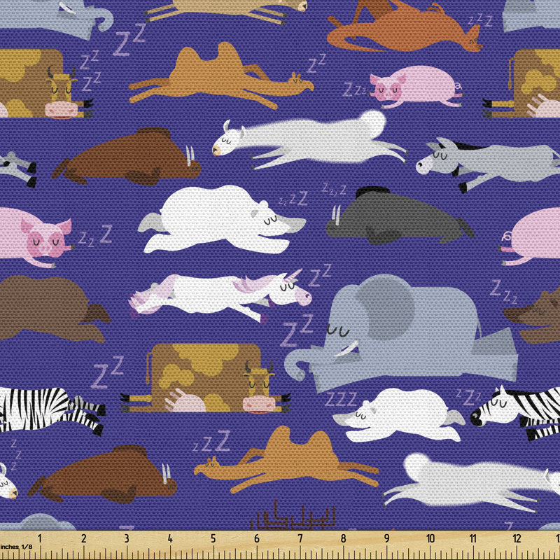 Leeven Sleeping Seal Deer Donkey Camel Zebra Bear Kangaroo Walrus Fabric