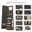 Chrisney Swivel Jewelry Armoire with Full Length Mirror, Interior Vanity Mirror and 3-Color Lights-702962970