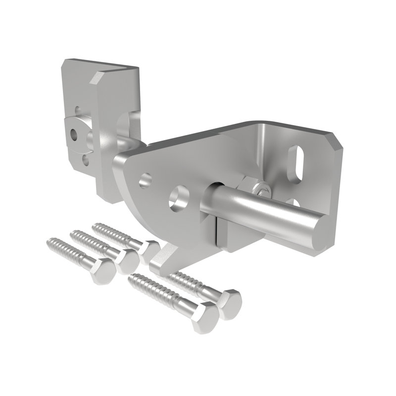 Heavy-Duty Silver Zinc Floating Bar Gate Latch