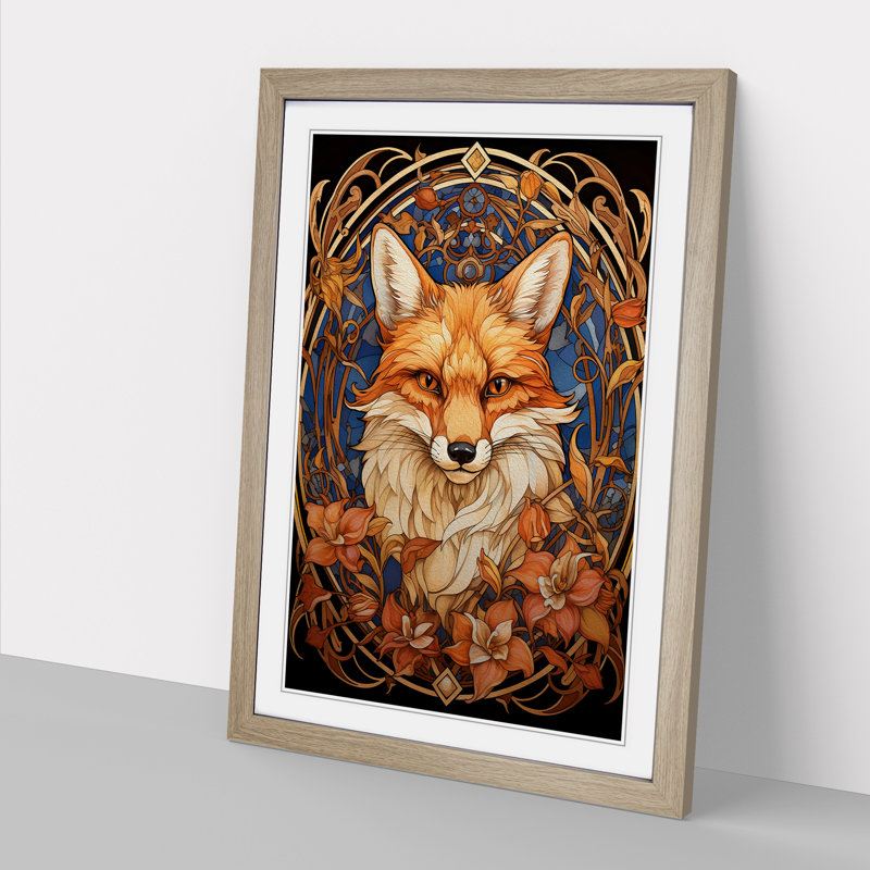Single Picture Frame Print on Wood, 64cm H x 46cm W, Oak Framed