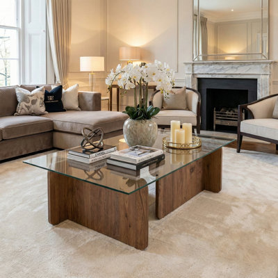 Rectangle Tempered Glass Coffee Table