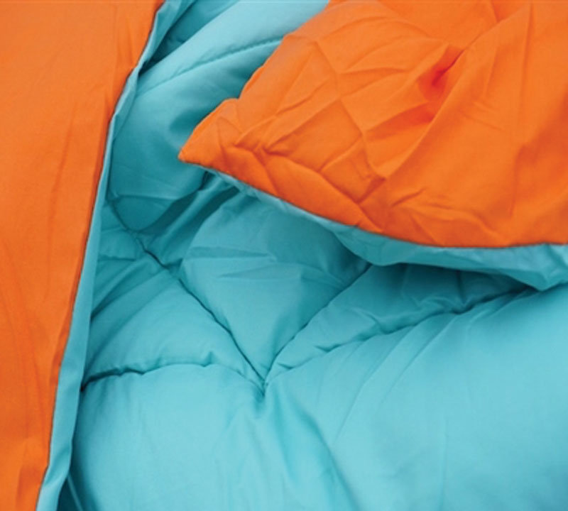  Reversible Microfiber Oversized Comforter, Twin XL Comforter, Orange/Blue
