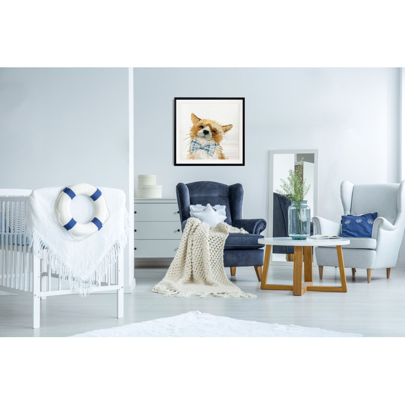 «Cute Critter Fox», art sur toile, H 30,5 po x l 30,5 po x P 1,5 po, Cadre plastique noir