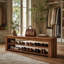Banc en bois avec rangement pour chaussures