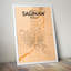 Saginaw City Map - No Frame Print-475512532