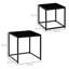 Glass Top Sled Nesting Tables