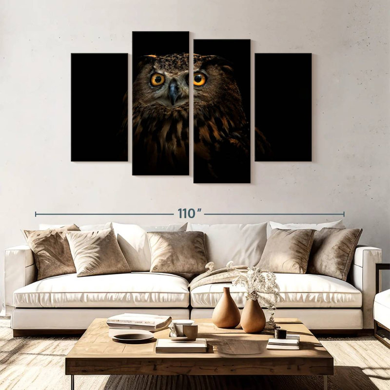 Brampt Owl Expression, 54" H x 84" W
