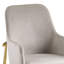 Ensemble de deux chaises d'appoint en velours gris et or et bois et métal