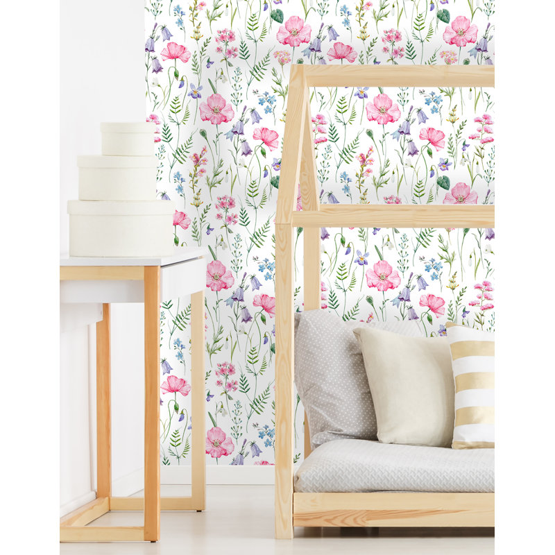 Rouleau de papier peint autocollant Mangual, L 120 po x l 25 po