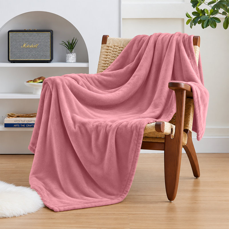 Imperial Homeware London Knitted Blanket, Single, Pink