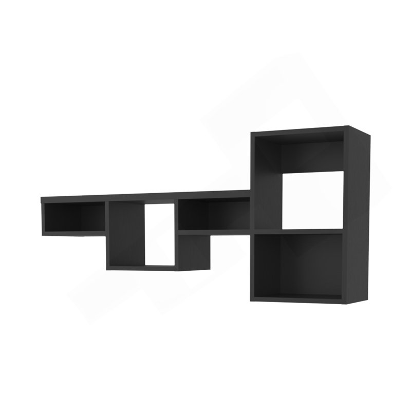 Étagère murale Globe avec 5 tablettes, noir