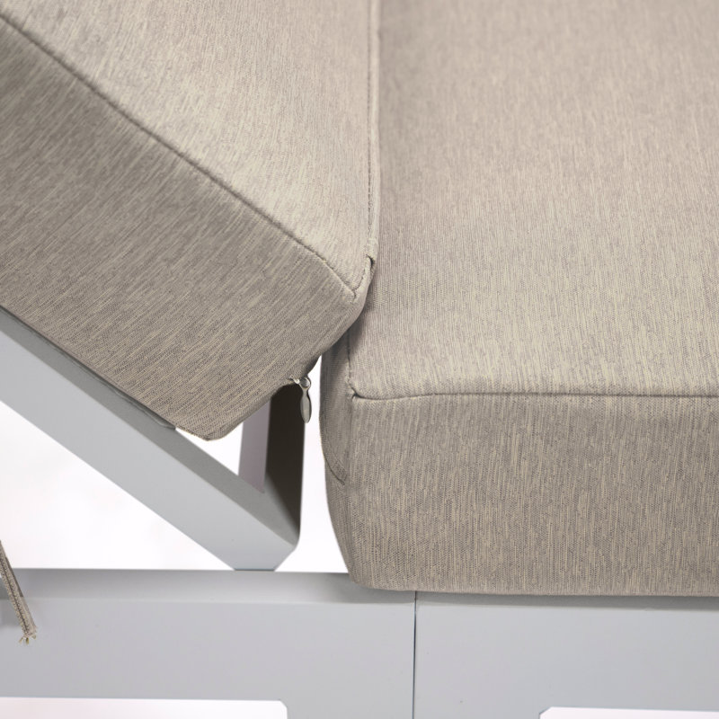 Chaise longue inclinable longue avec coussins 74,8 po Chelsea, Beige