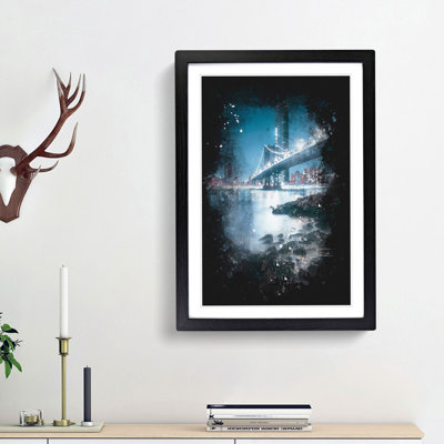 The Brooklyn Bridge in New York - Framed Print
