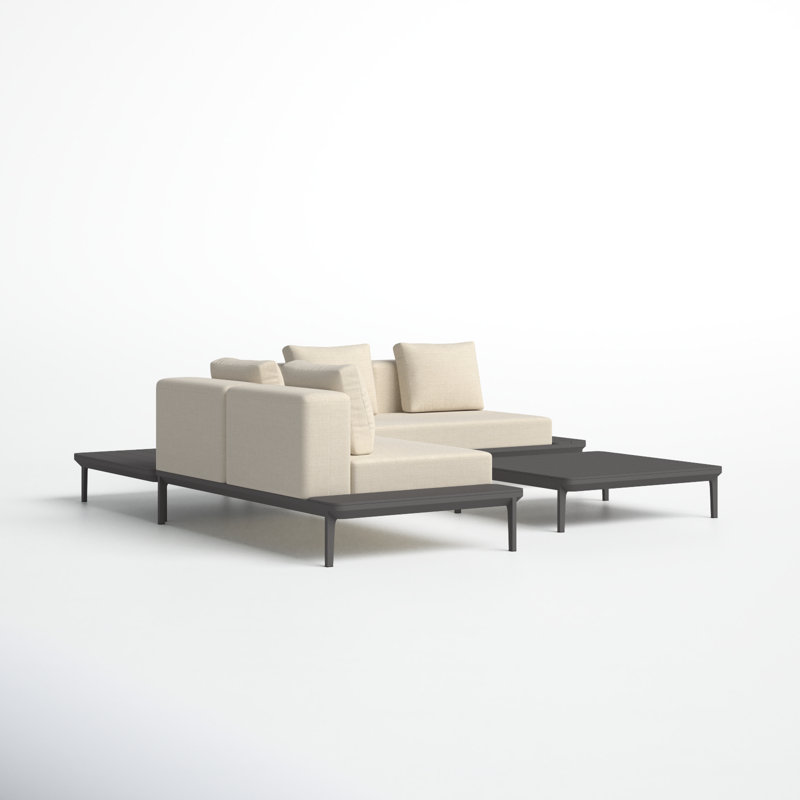 Filmore 4 - Person Modular Patio Conversation Sets with Cushions