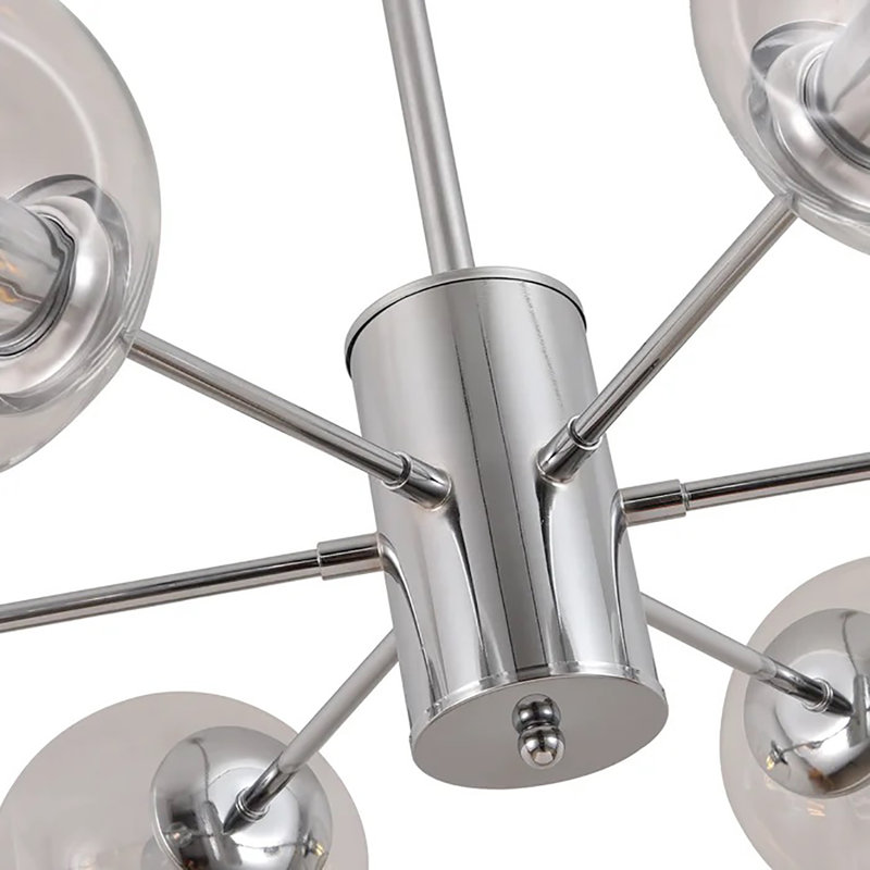 Lustre linéaire moderne Spoutnik à 6 lumières Gethro