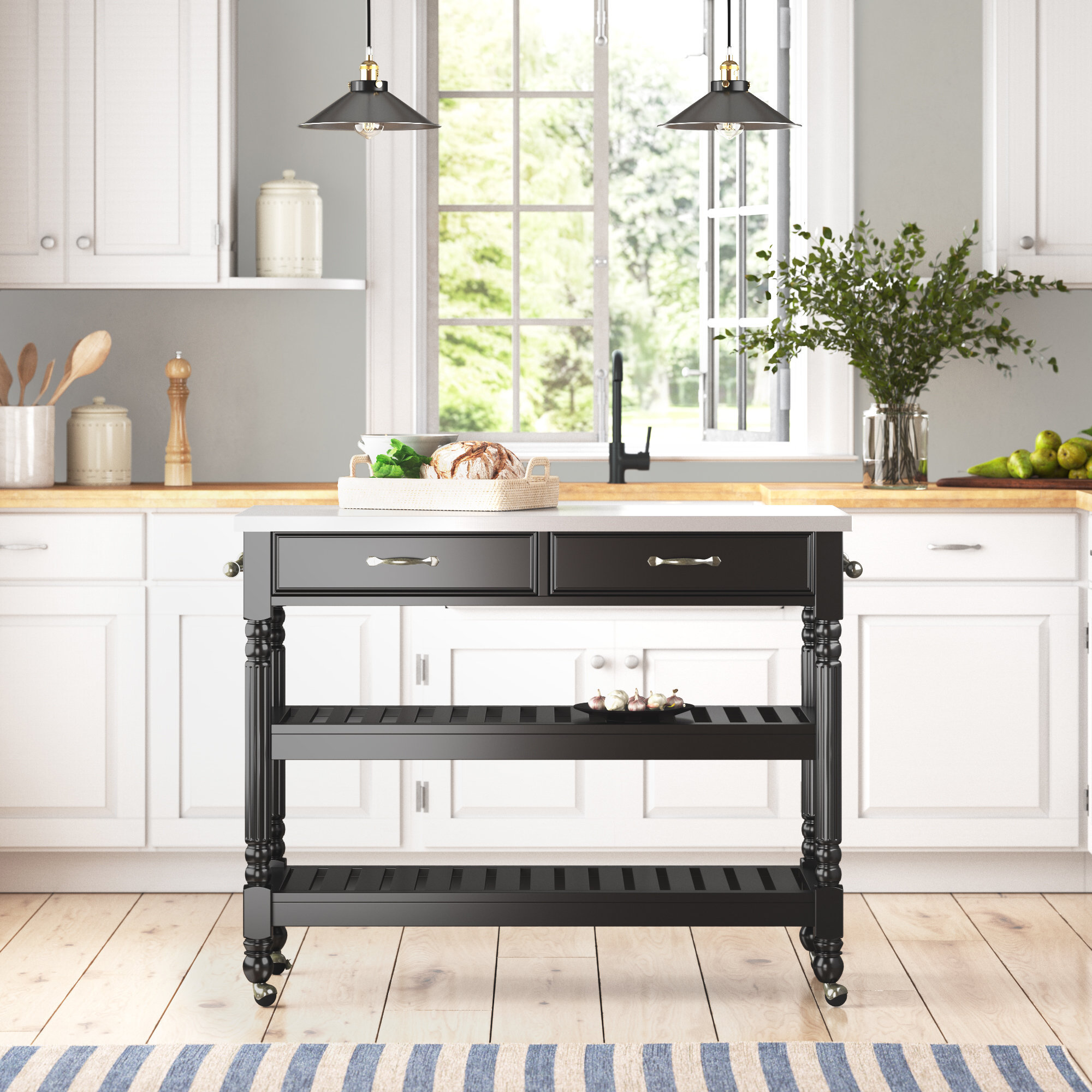 Dobbs Kitchen Cart, Black