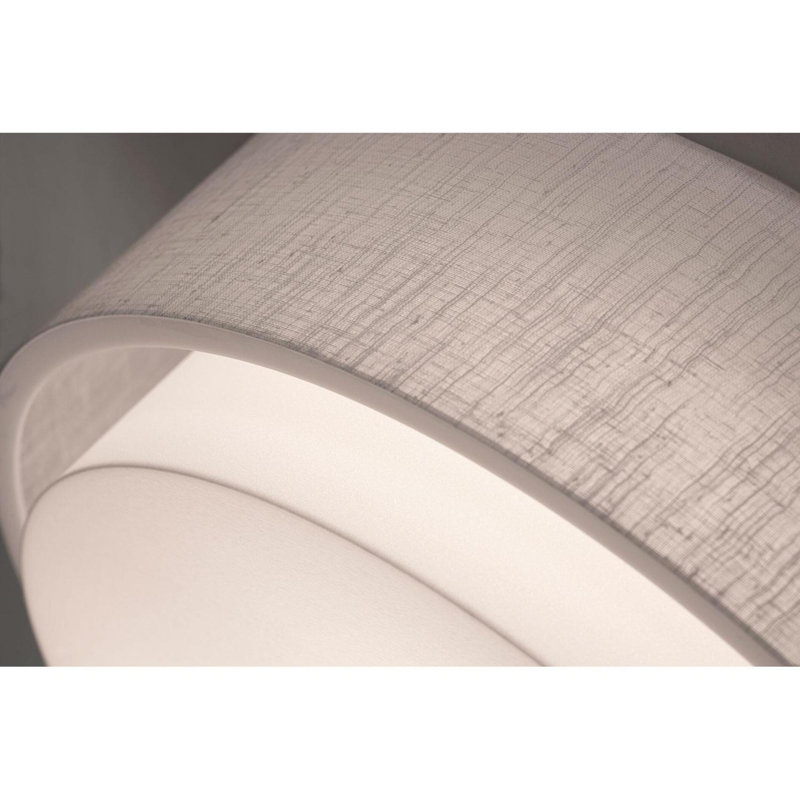Killead Acrylic and Linen Flush Mount, Jute