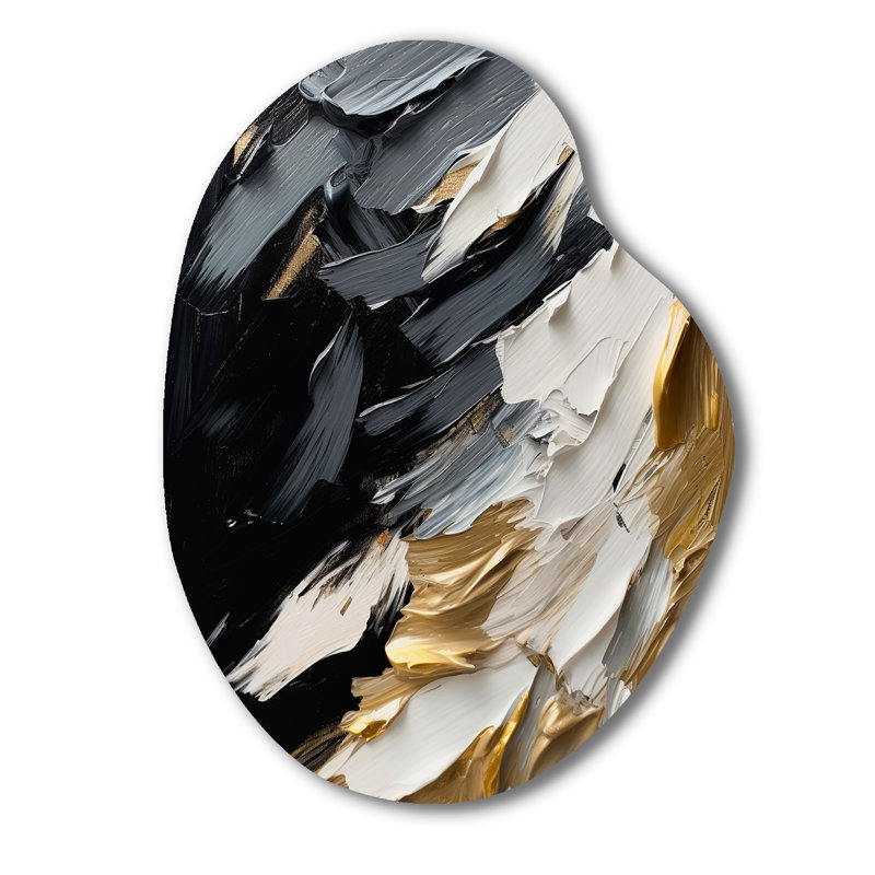 Lohman - Art abstrait en forme de poire en métal asymétrique, H 30 po x l 22 po