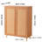 Rattan Shoe Storage Cabinet with Adjustable Shelves and Dual Doors