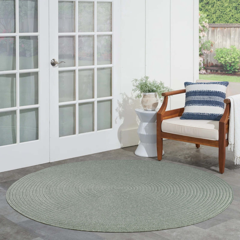 Tapis intérieur / extérieur tressé Neufeld, Rond 6 pi