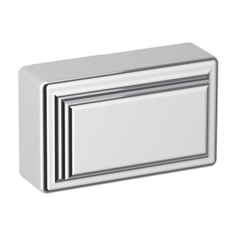 4425 Rectangle Raised Knob, Polished Chrome