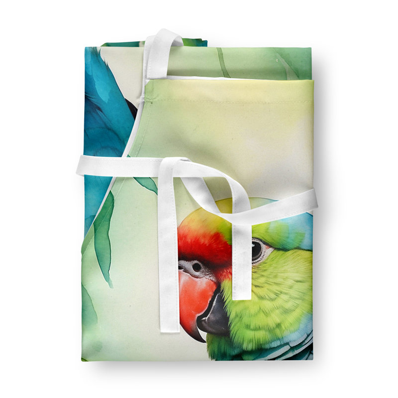 Apron, Blue African Ringneck Parrot