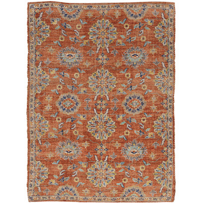 Tapis floral noué à la main Fason