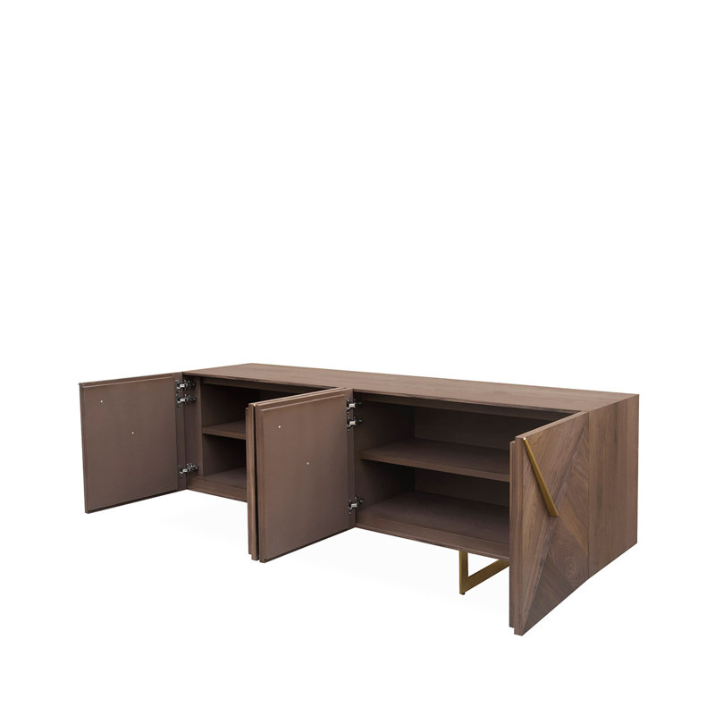 Bablu 209cm Wide 4 Door Wooden Sideboard for Living Room Furniture, Storage Side Buffet Cabinet, 21" W x 84" L