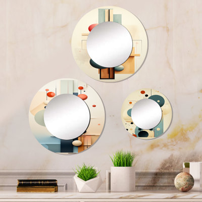 Miroir mural rond en aluminium Asanta