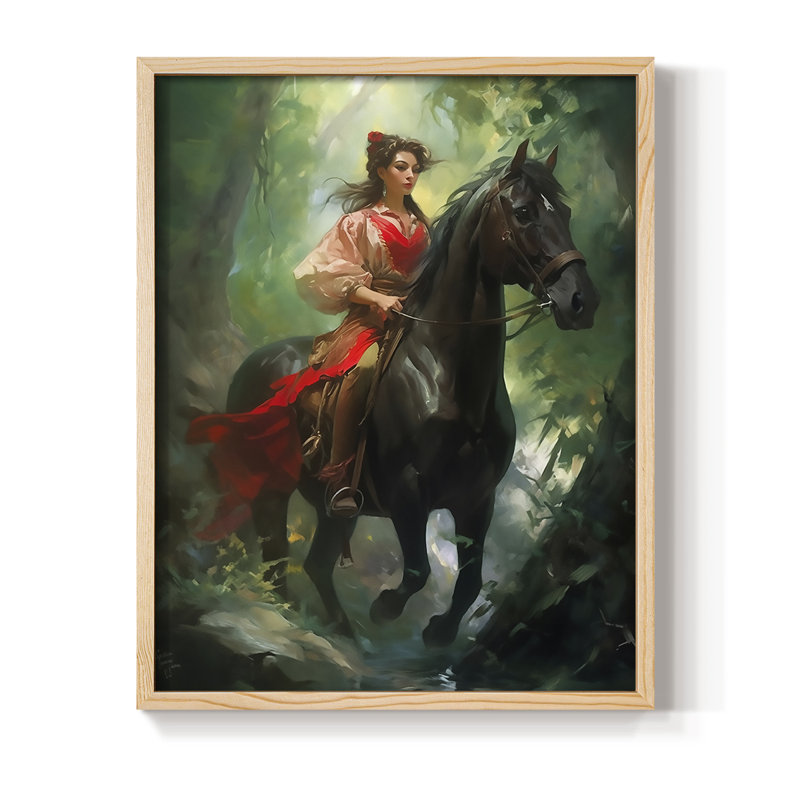 Reproduction encadrée WOMEN Series CDXCV - bois massif, Naturel, H 21 po x l 17 po