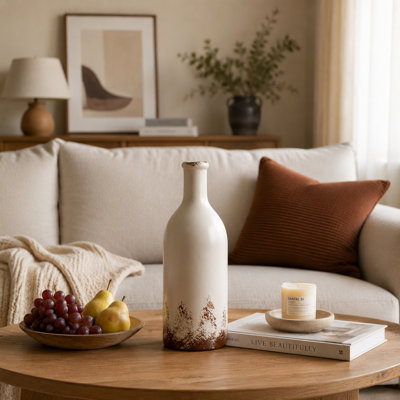 Handcrafted White Ceramic Table Vase