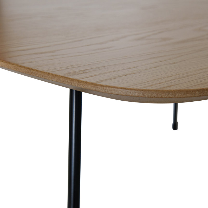 Pemborke 31" Square Coffee Table – Oak Wood Top with Powder-Coated Iron Base, Modern Compact Living Room Center Table for Home and Office