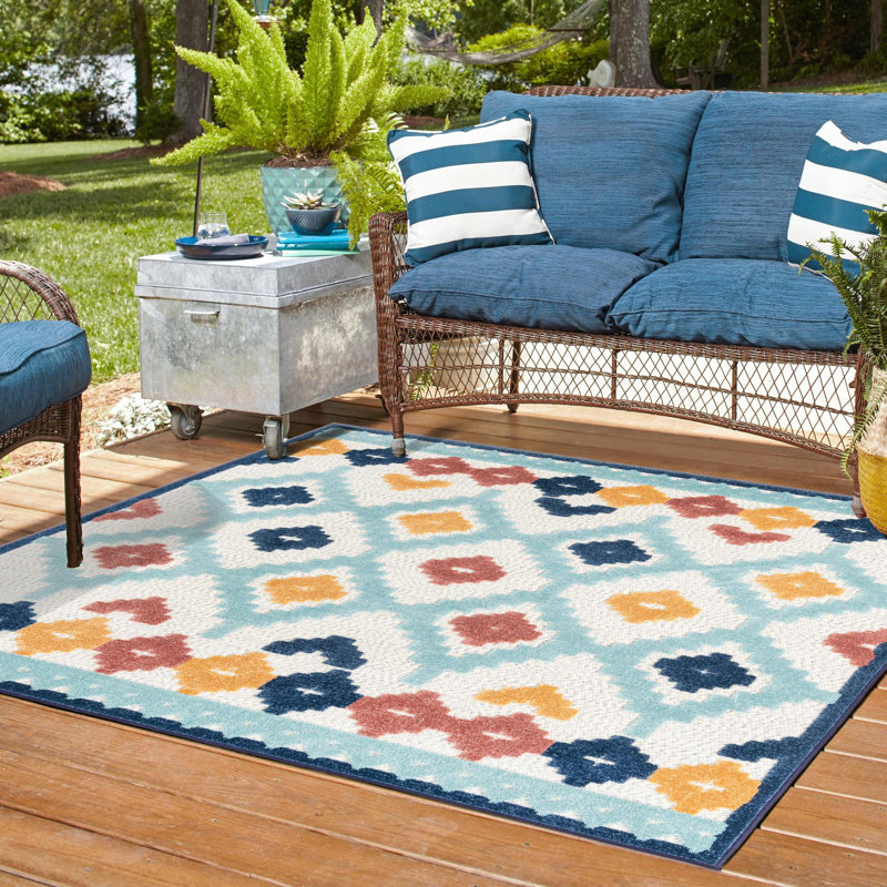 Tapis d'extérieur Haynie, Carré 5 pi 3 po