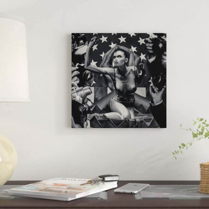 « catch a chutes star », impression sur toile, H 26 po x l 26 po x P 1,5 po, Toile tendue, Pas de tapis