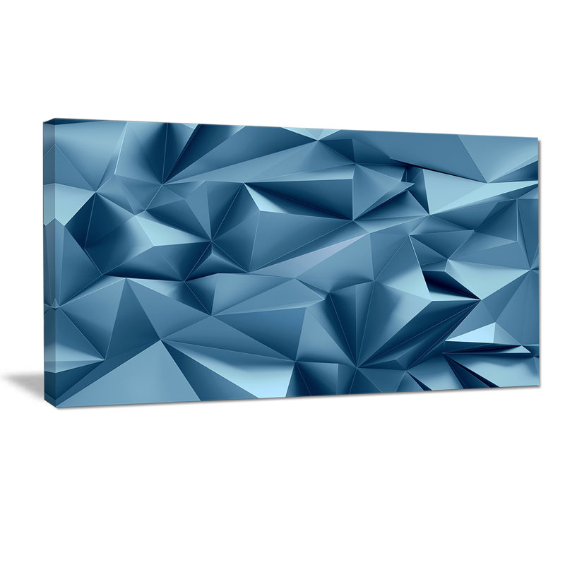 Abstrait géométrique 3D - impression sur toile tendue, H 30 po x l 40 po x P 1 po